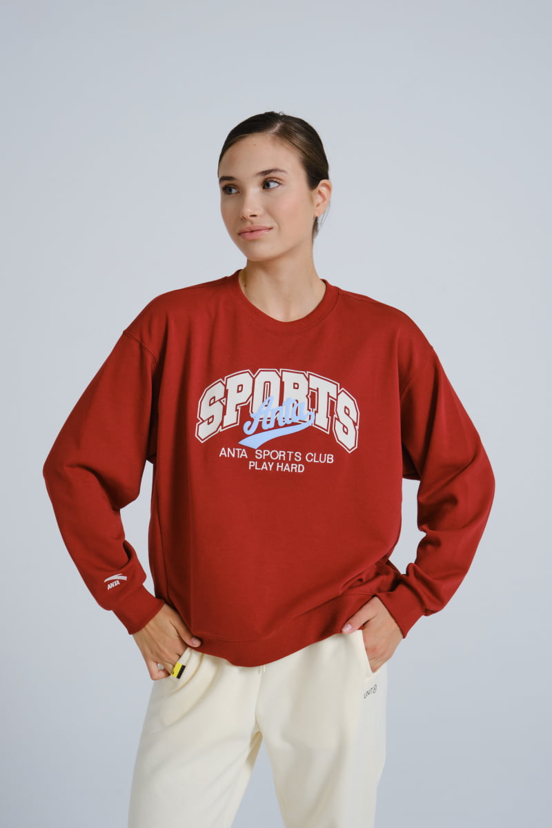 

Свитшот женский Anta 862338707 Vintage sports красный 2XL, 862338707 Vintage sports