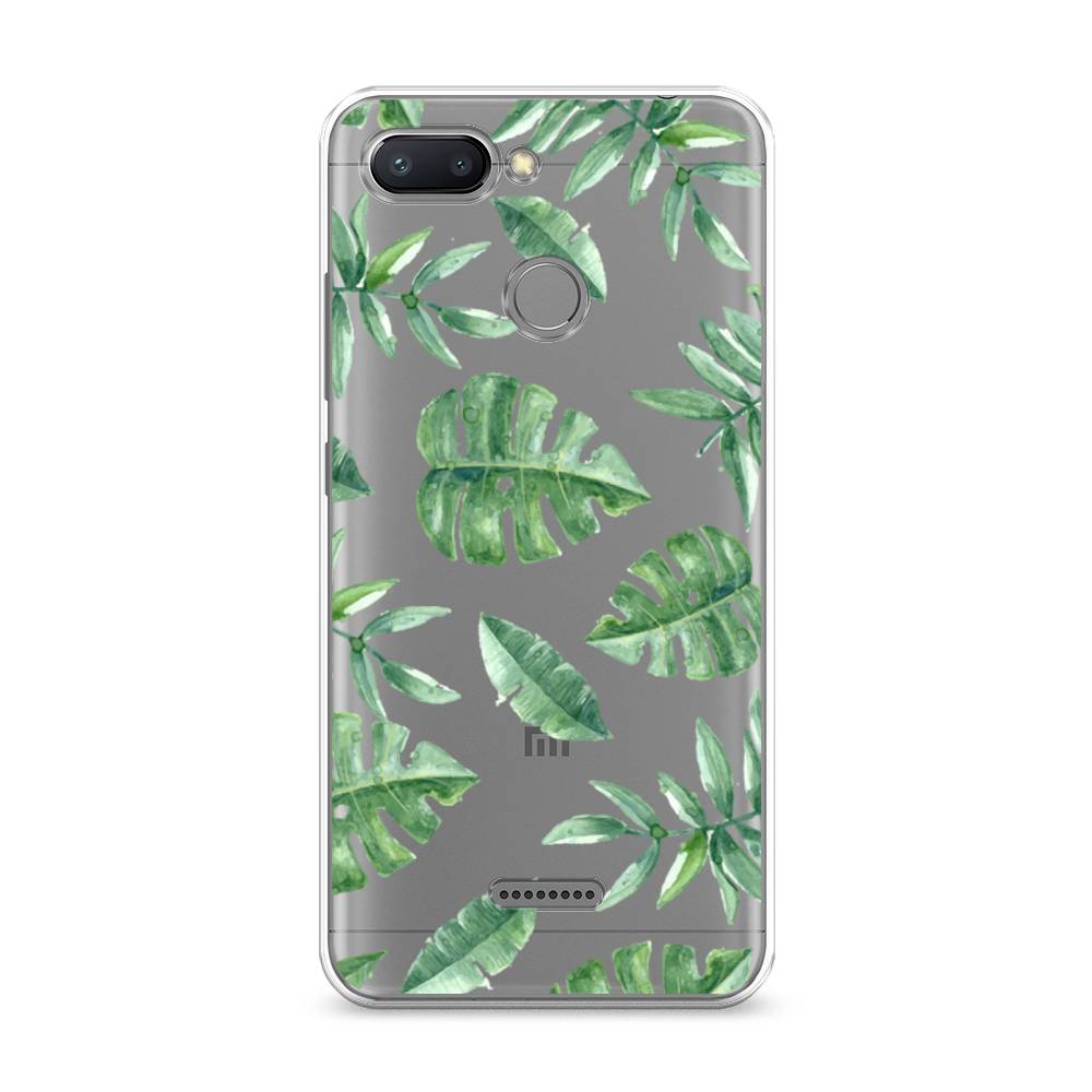

Чехол Awog на Xiaomi Redmi 6 "Нарисованные пальмовые листья", Разноцветный, 33850-4