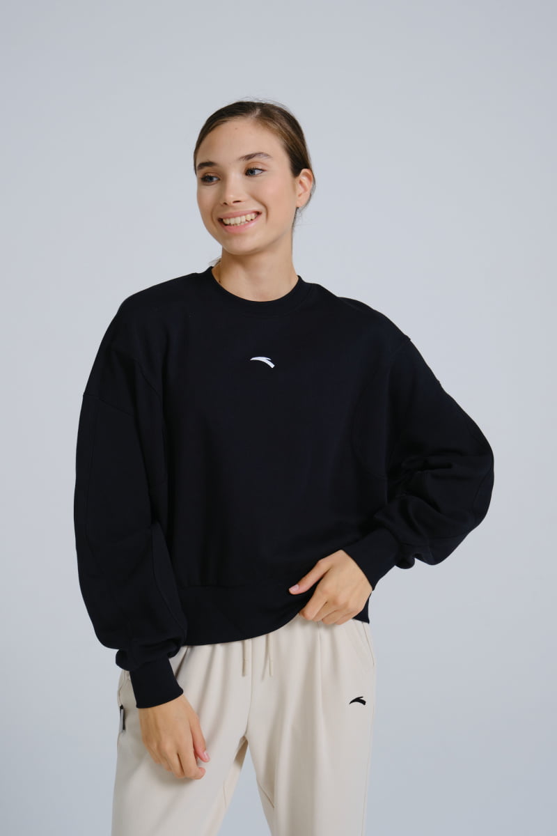 

Свитшот женский Anta 862338720 Dance черный 2XL, 862338720 Dance