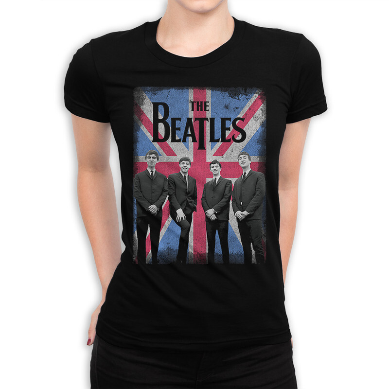 

Футболка женская Dream Shirts The Beatles 9899157111 черная L, The Beatles 9899157111