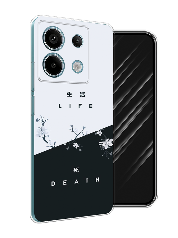 

Чехол Awog на Xiaomi Redmi Note 13 Pro 5G "Life and death", Черный;серый, 320150-1