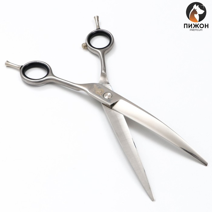 Профессиональные ножницы для животных "Пижон Premium" изогнутые, с двумя упорами 6,5 дюймо
