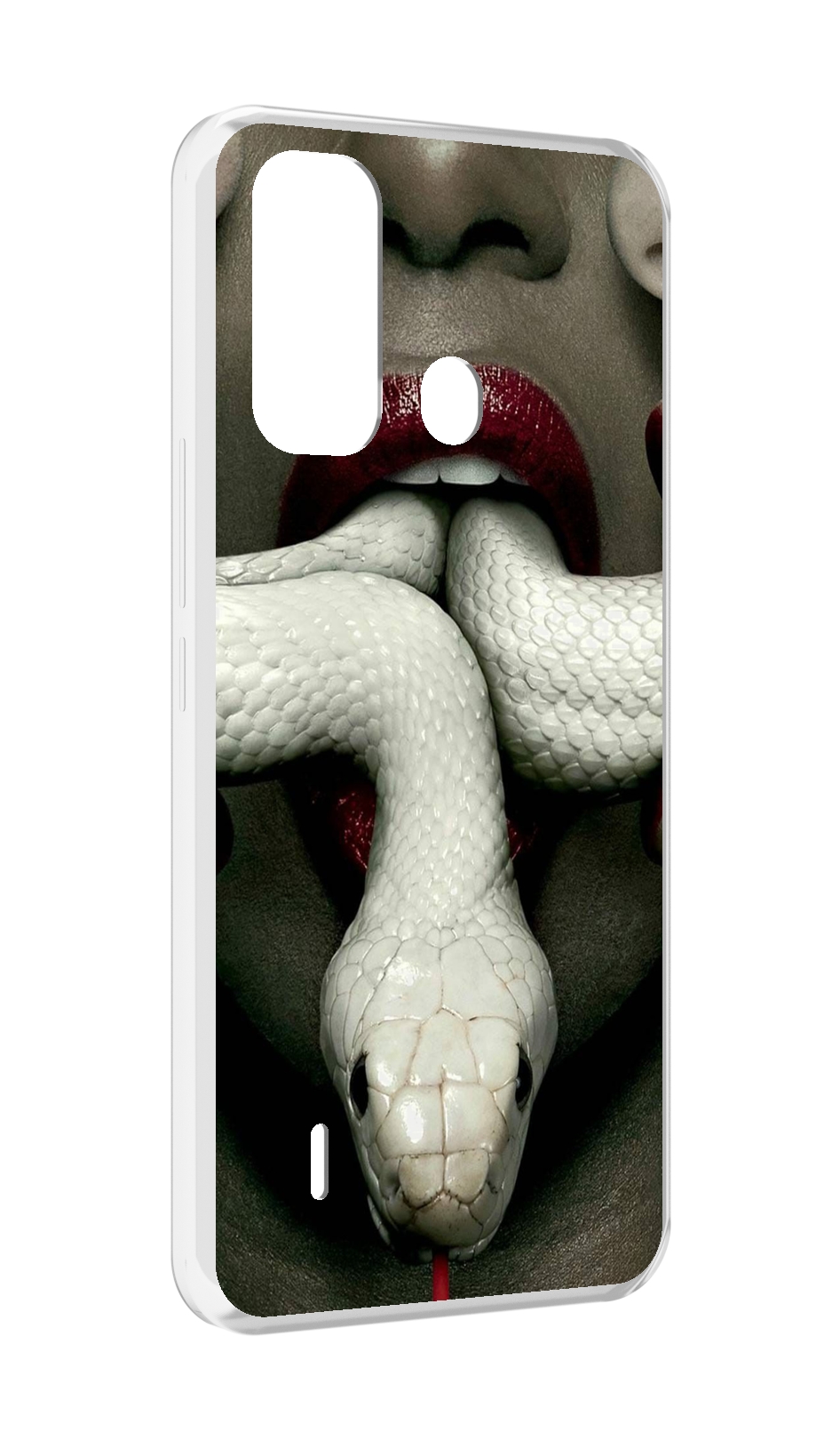 

Чехол MyPads белая-змея для ITEL A49 / A58 / A58 Pro, Прозрачный, Tocco