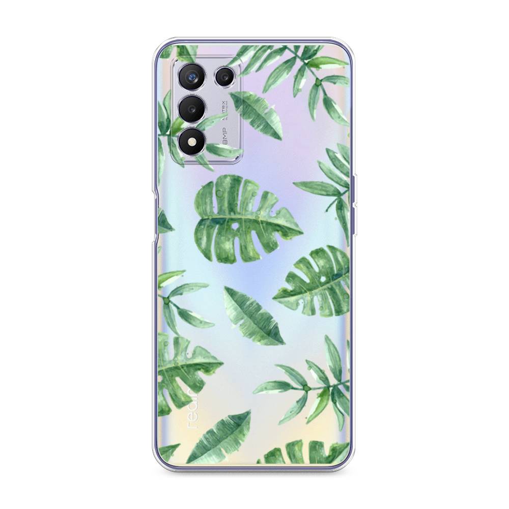 

Чехол Awog на Realme Q3s "Нарисованные пальмовые листья", Разноцветный, 257950-4