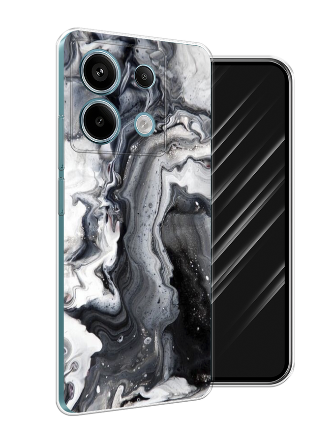 

Чехол Awog на Xiaomi Redmi Note 13 Pro 5G "Бело-черные сложные полосы", Серый;серебристый;белый, 320150-1