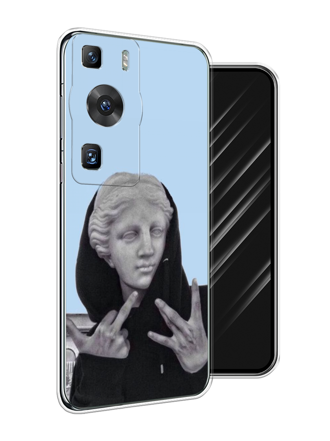 

Чехол Awog на Huawei P60/P60 Pro "SWAG статуя", Голубой, 6121150-9