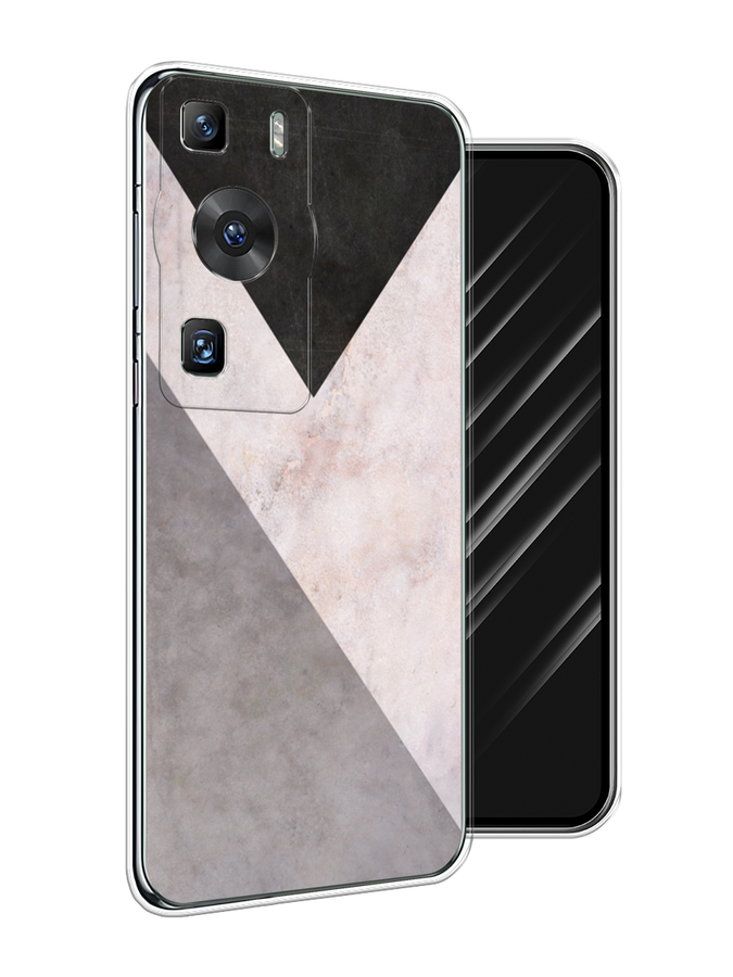 Чехол Awog на Huawei P60/P60 Pro Геометричный мрамор