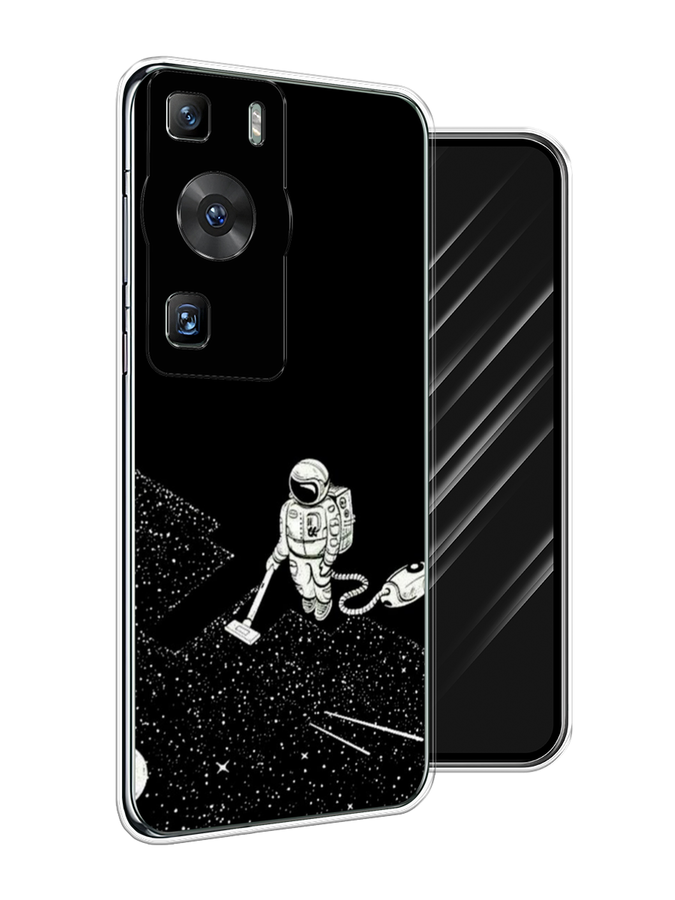 

Чехол Awog на Huawei P60/P60 Pro "Космонавт с пылесосом", Белый, 6121150-4