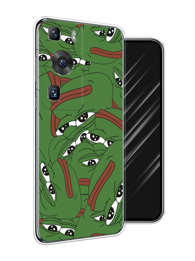 

Чехол Awog на Huawei P60/P60 Pro "Печальный frog", Зеленый;белый, 6121150-9