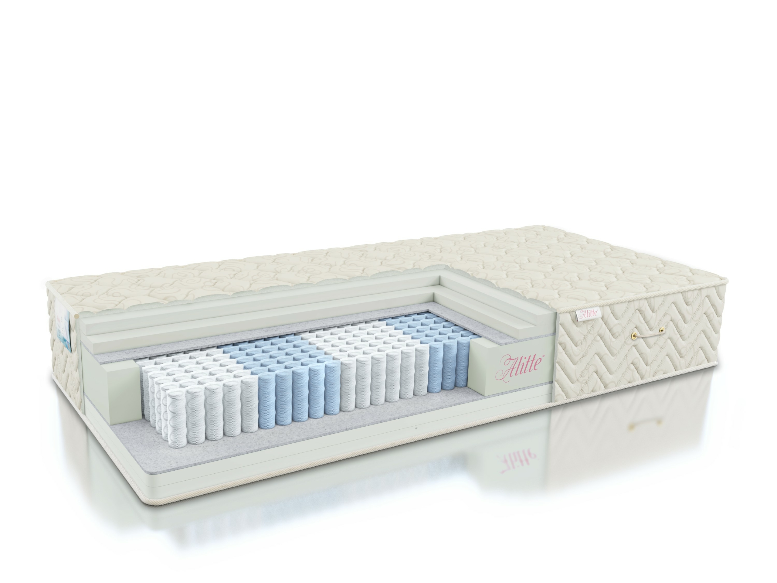 

Матрас анатомический пружинный Alitte Ericksen TFK M-30-E 140х190х30, Белый, Ericksen TFK M-30-E