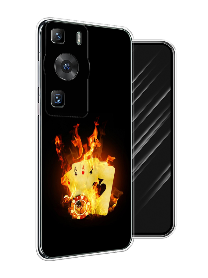 

Чехол Awog на Huawei P60/P60 Pro "Горящие карты", Черный;оранжевый, 6121150-9