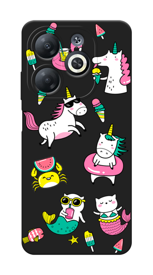 

Чехол Awog на Infinix Smart 8 "На отдыхе", Белый;бирюзовый;розовый, 3105152-1
