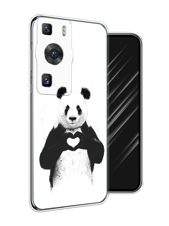 

Чехол Awog на Huawei P60/P60 Pro "Панда love", Серебристый, 6121150-10
