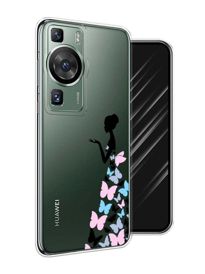 

Чехол Awog на Huawei P60/P60 Pro "Платье из бабочек", Белый;розовый, 6121150-1