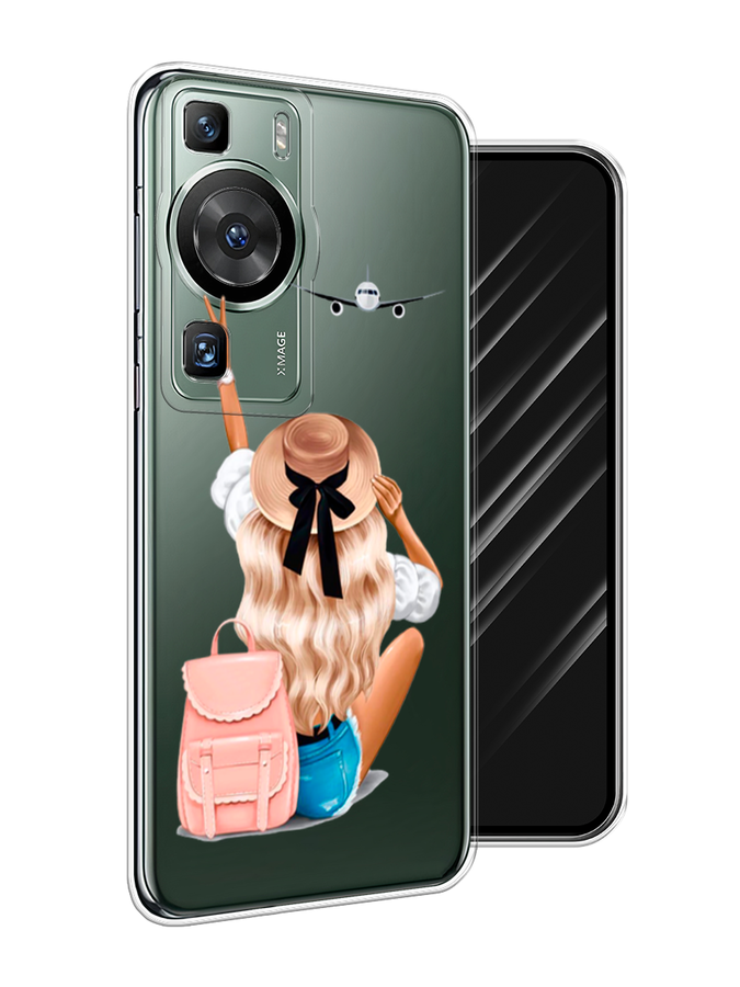 

Чехол Awog на Huawei P60/P60 Pro "Автостопом самолетом", Бежевый;белый, 6121150-7