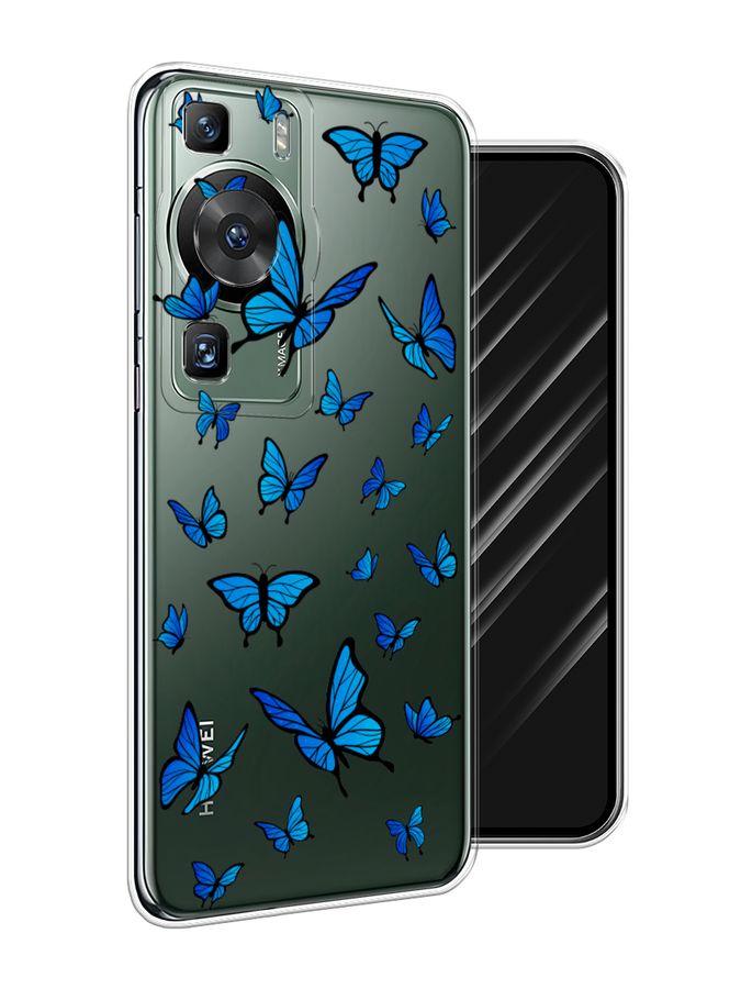 

Чехол Awog на Huawei P60/P60 Pro "Синие бабочки", Синий;белый, 6121150-1