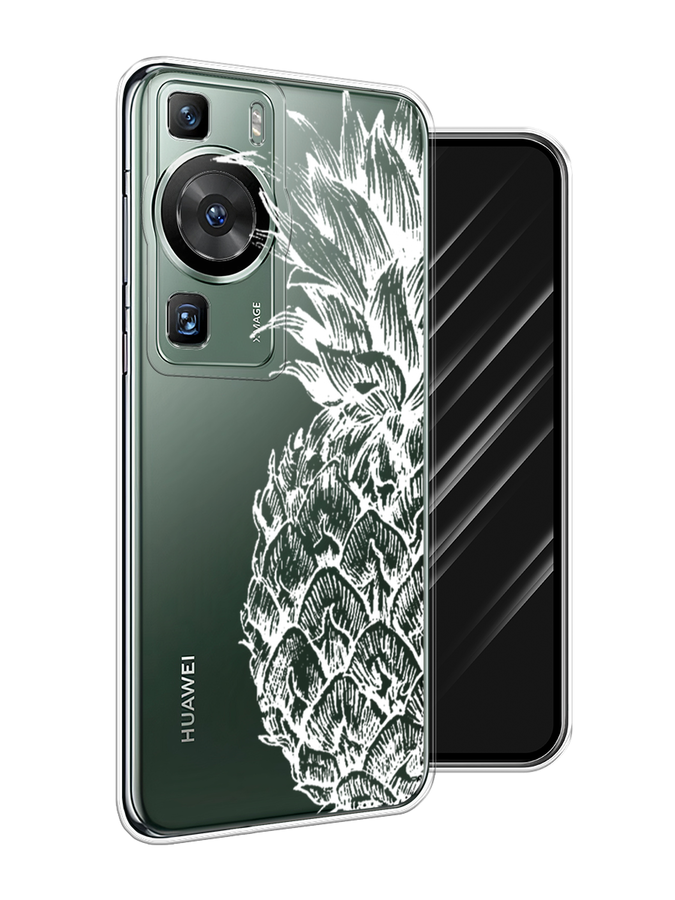 

Чехол Awog на Huawei P60/P60 Pro "Ананас графика белая", Белый, 6121150-10