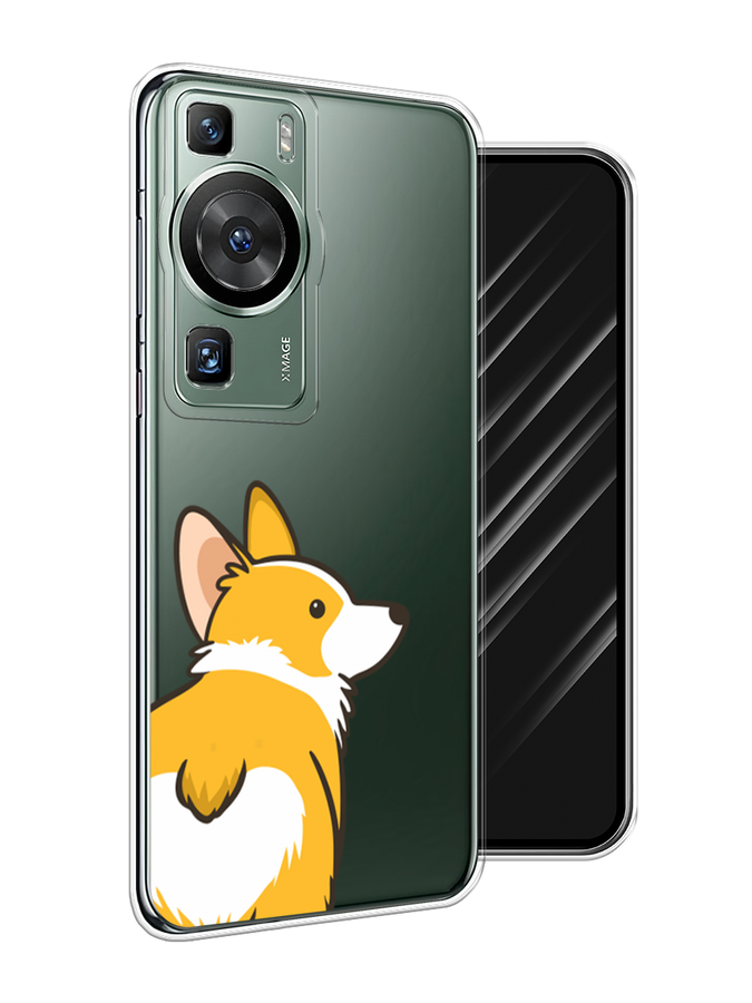 

Чехол Awog на Huawei P60/P60 Pro "Корги следуй за мной", Желтый;бежевый;белый, 6121150-2
