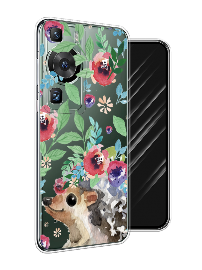

Чехол Awog на Huawei P60/P60 Pro "Ежик в цветах акварель", Розовый;зеленый;коричневый, 6121150-2