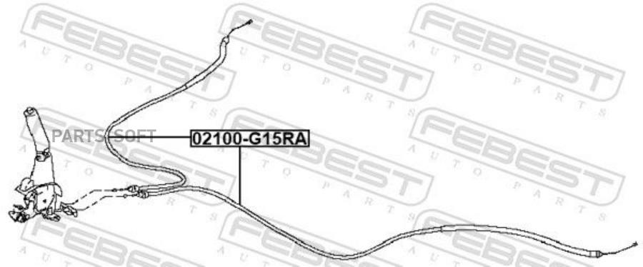 

Трос Ручного Тормоза Febest 02100G15Ra Nissan Terrano D10 2014.03- [El] / Трос Ручного Тор