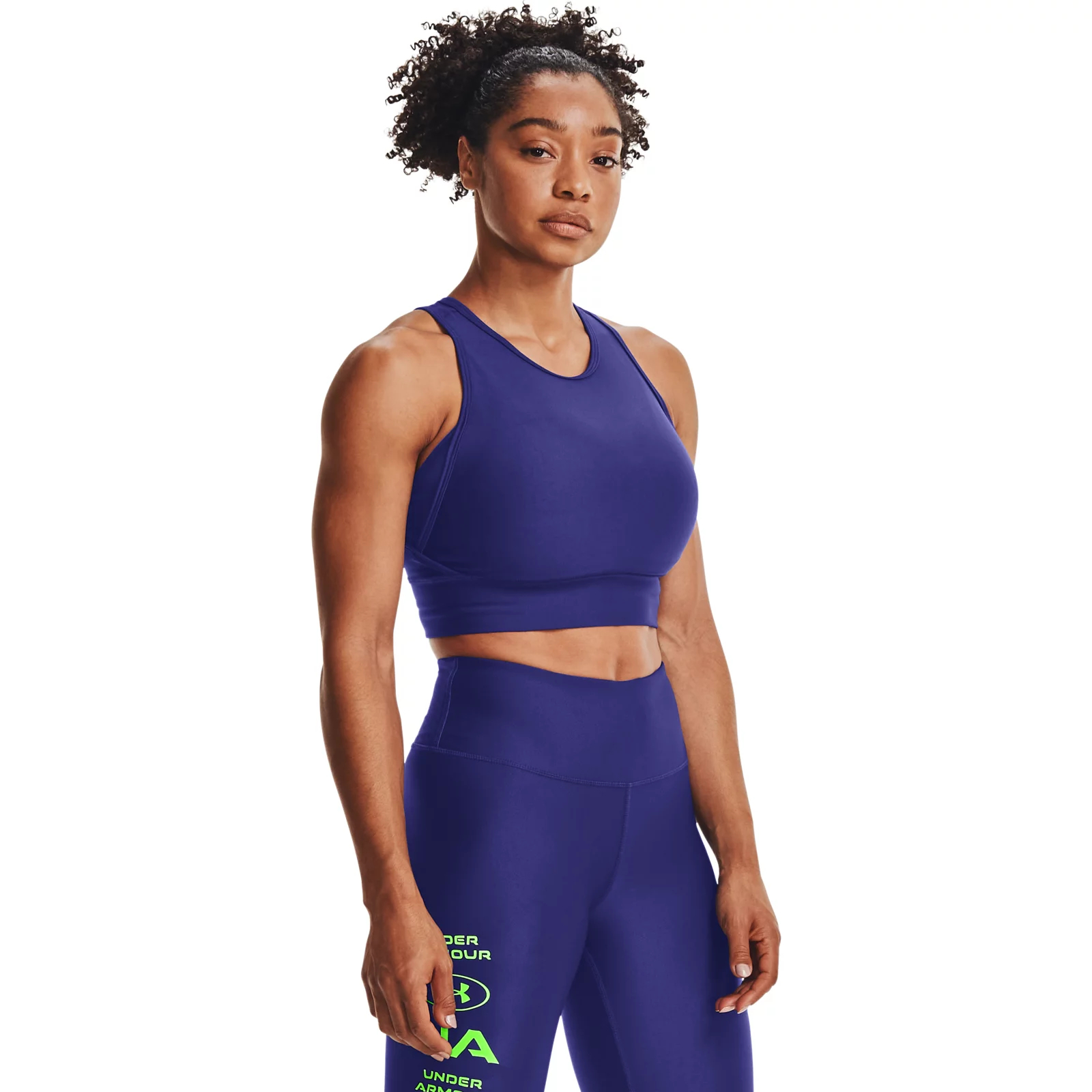 фото Топ женский under armour hg crop tank синий xs