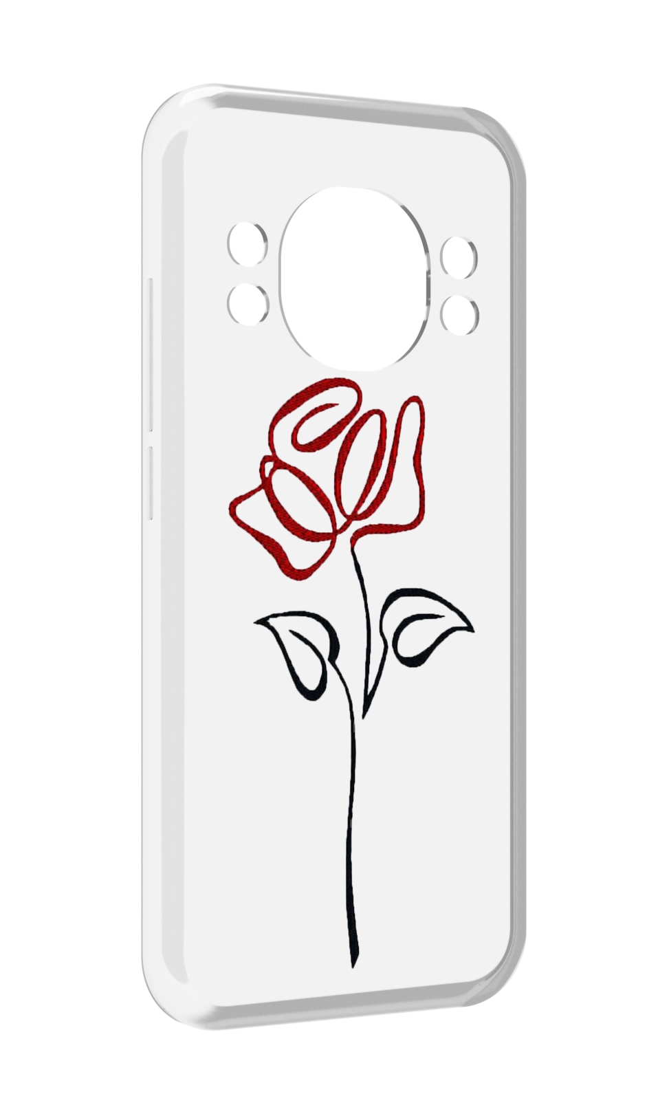 

Чехол MyPads цветок в одну линию для Doogee S98 / S98 Pro, Прозрачный, Tocco