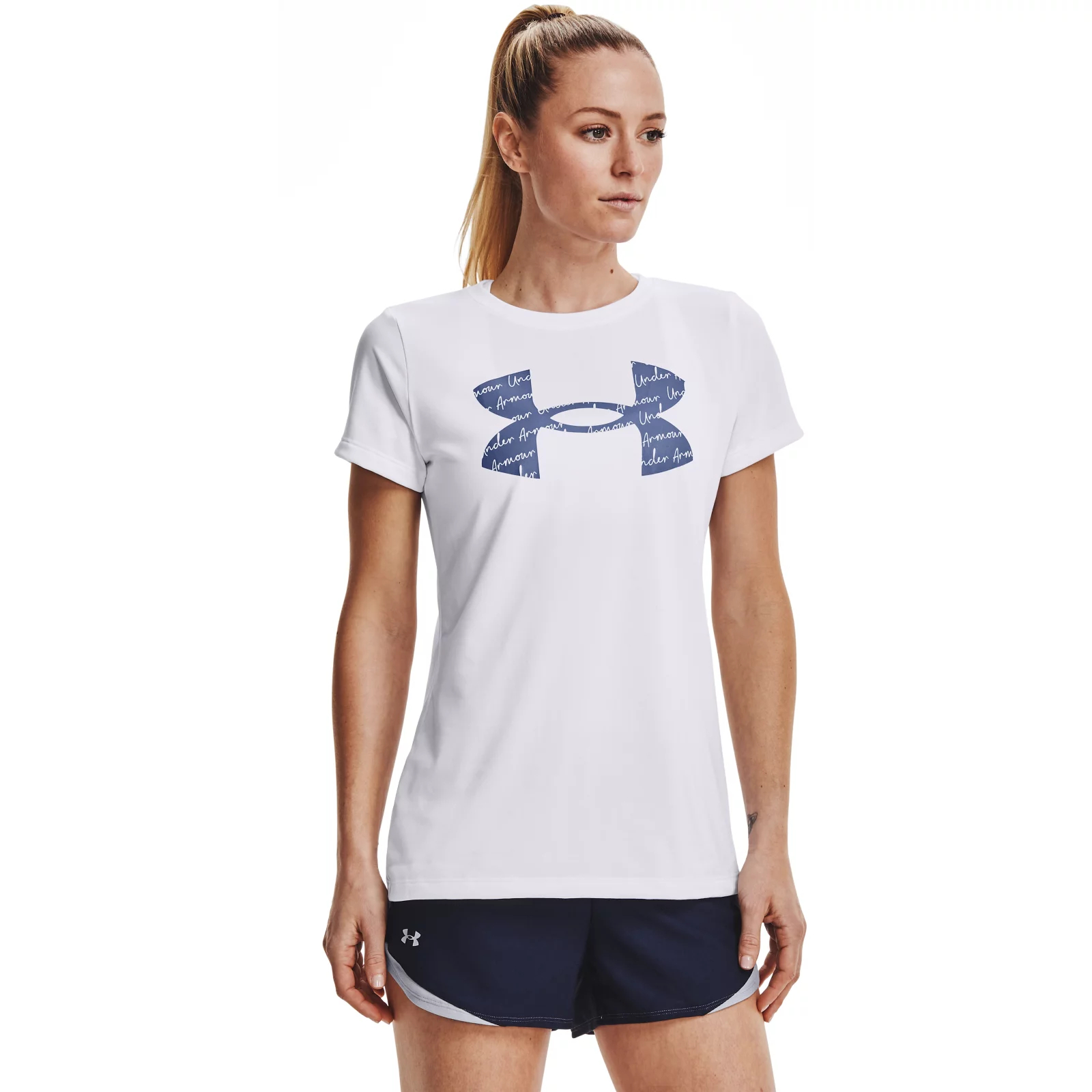 фото Футболка женская under armour tech twist graphic ss tee белая xs