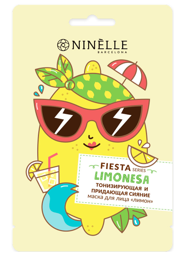 

Маска для лица Ninelle Fiesta Limonesa Тонизирующая и придающая сияние Лимон 20 г