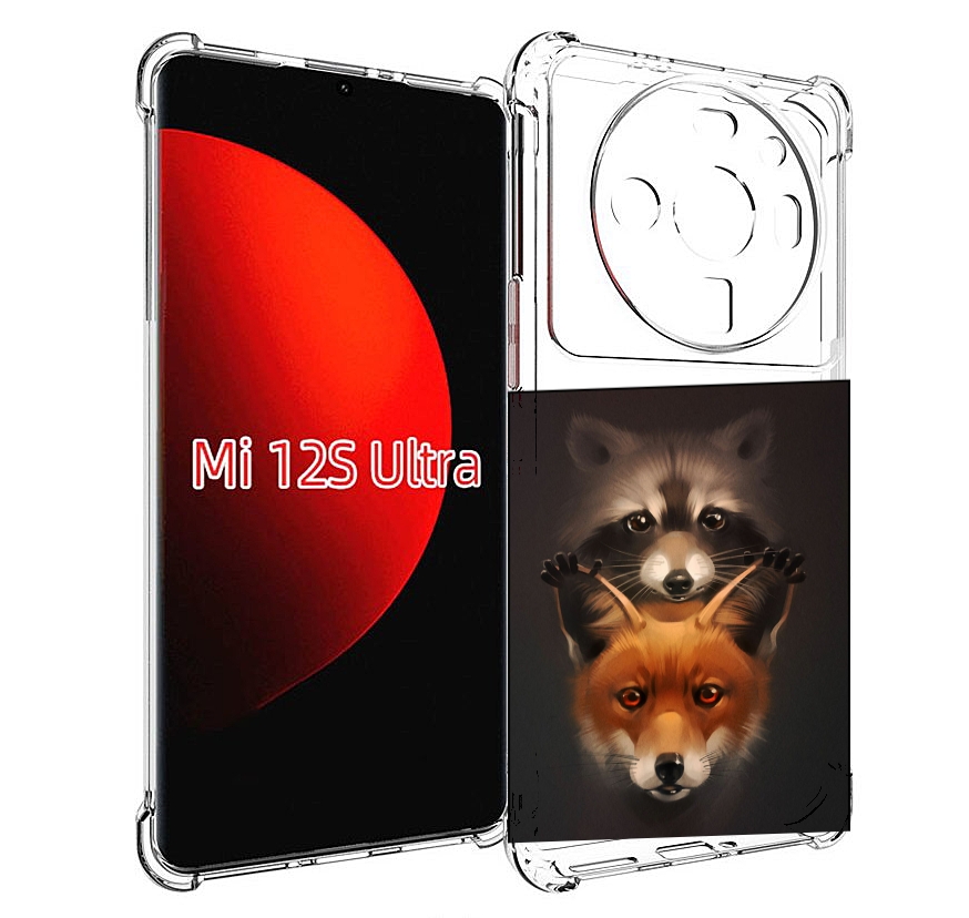 

Чехол MyPads енотик-лисенок для Xiaomi 12S Ultra, Прозрачный, Tocco
