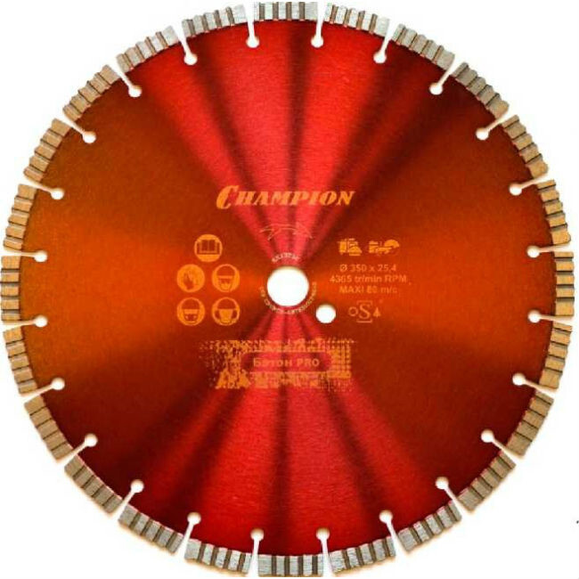 

Алмазный диск Champion PRO 350/25,4/12 Concrete Crunch
