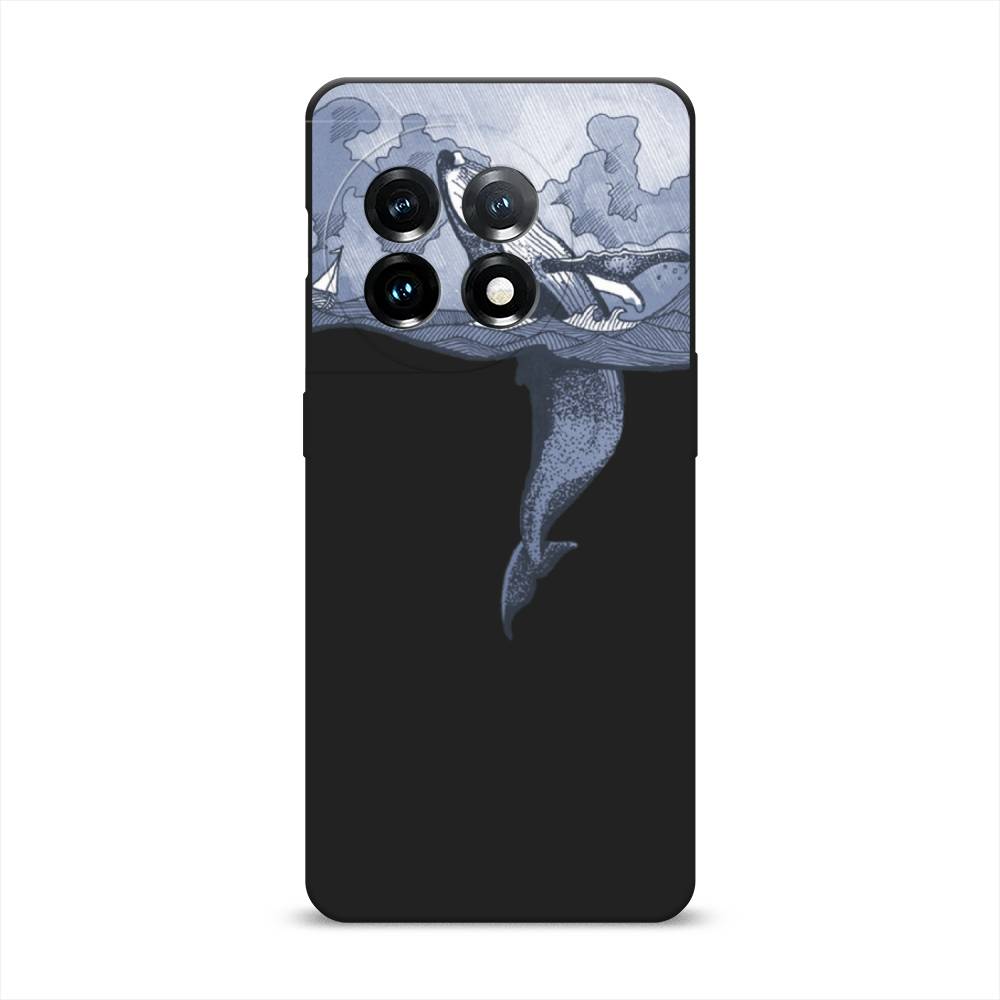 

Чехол Awog на OnePlus 11 "Два измерения", Голубой;черный;прозрачный, 153652-1
