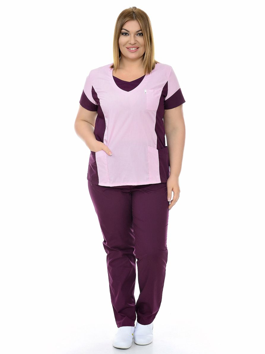 

Костюм медицинский женский MedicalWear Олеся 104 фиолетовый 66 RU, Олеся 104