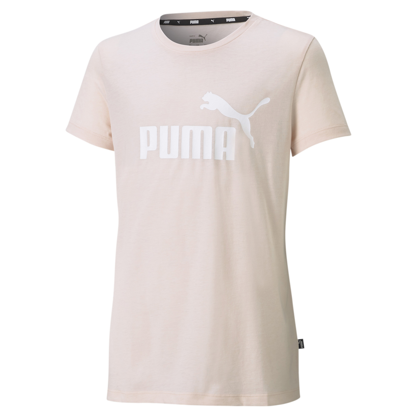 фото Футболка женская puma ess logo heather tee белая xs