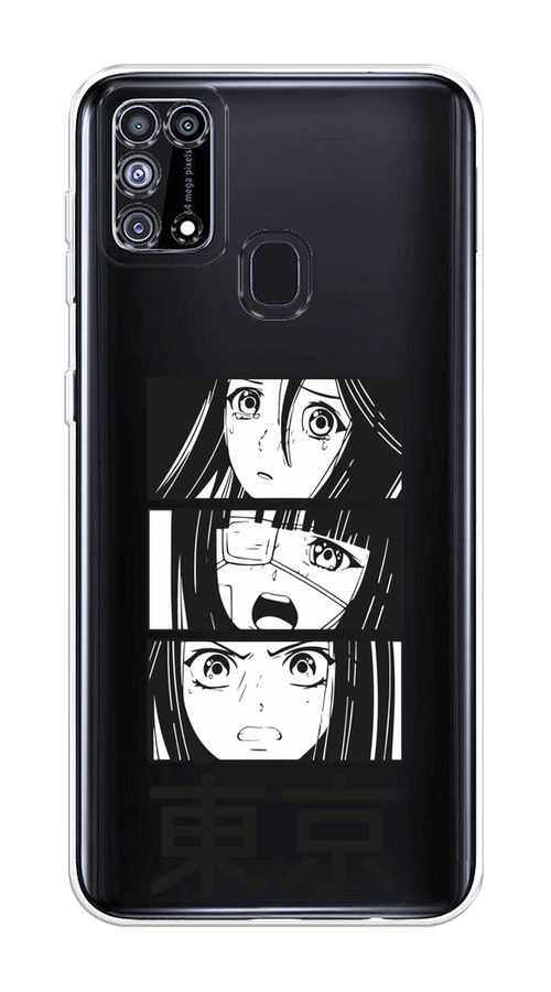 

Чехол на Samsung Galaxy M31 "Tokyo girls", Белый;черный;прозрачный, 2100750-1