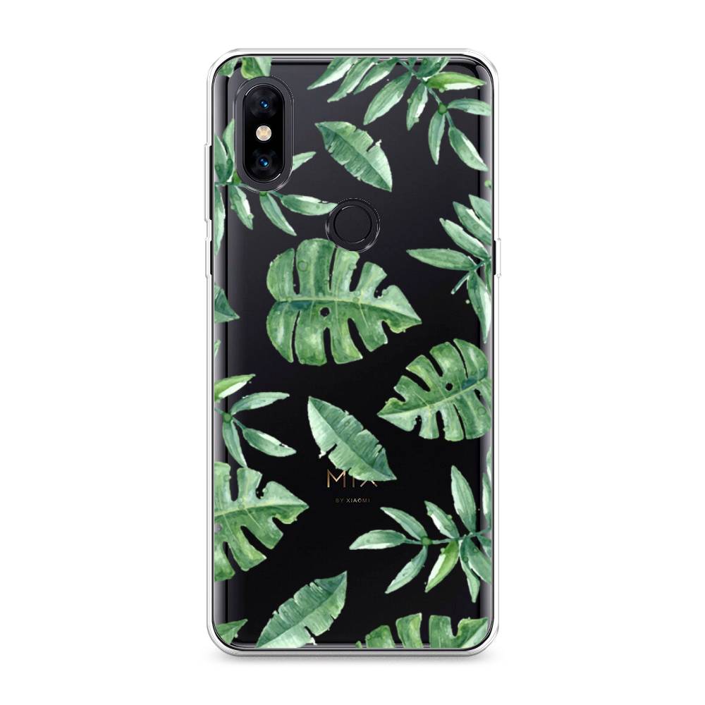 

Чехол Awog на Xiaomi Mi Mix 3 "Нарисованные пальмовые листья", Разноцветный, 34950-4
