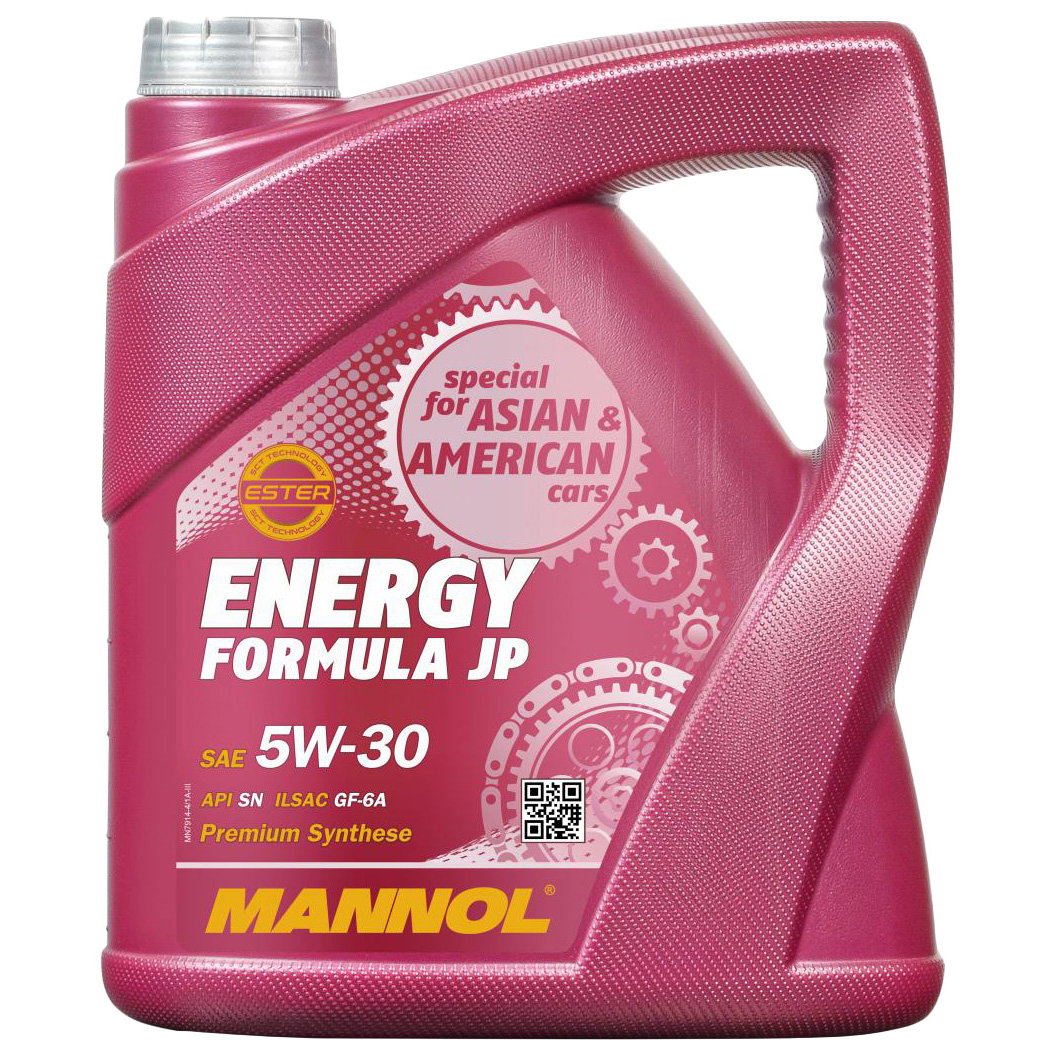 фото Масло моторное "mannol" 7914 energy formula jp 5w30 gf-5 sn (4 л) синт.