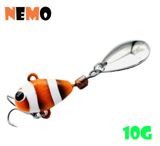 

Тейл-Спиннер Uf-Studio Hurricane 10g #Nemo, Оранжевый;белый, Hurricane