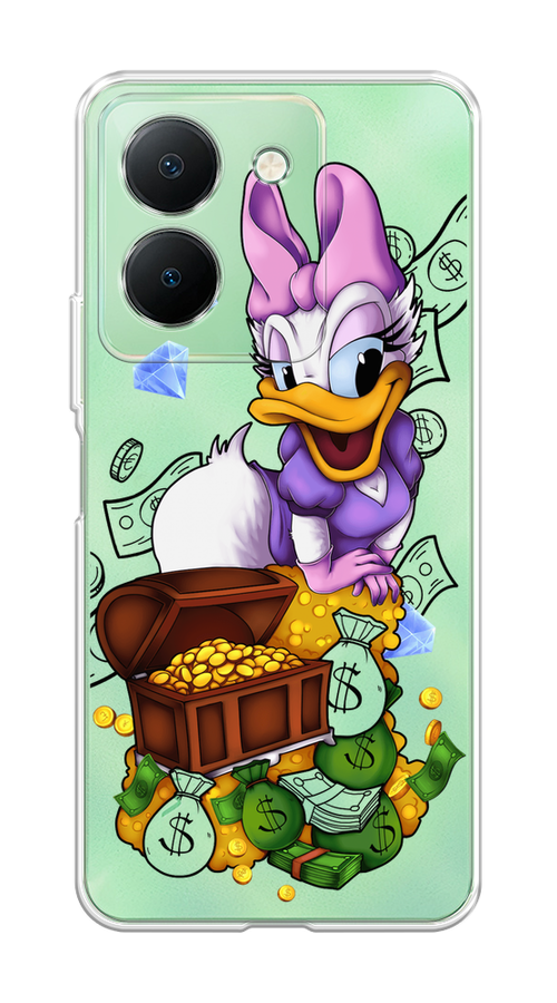 

Чехол на Vivo Y27S "Rich Daisy Duck", Коричневый;белый;фиолетовый, 269750-1