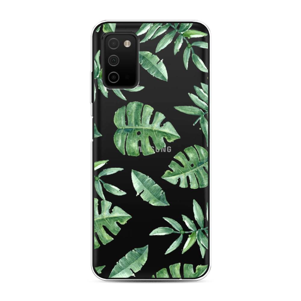 

Чехол Awog на Samsung Galaxy A03S / Самсунг A03S "Нарисованные пальмовые листья", Разноцветный, 2103250-4