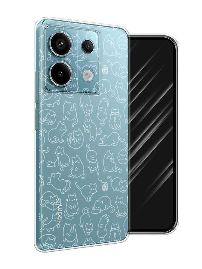 

Чехол Awog на Xiaomi Redmi Note 13 Pro 5G "Шкодливые котики", Прозрачный;бежевый, 320150-1