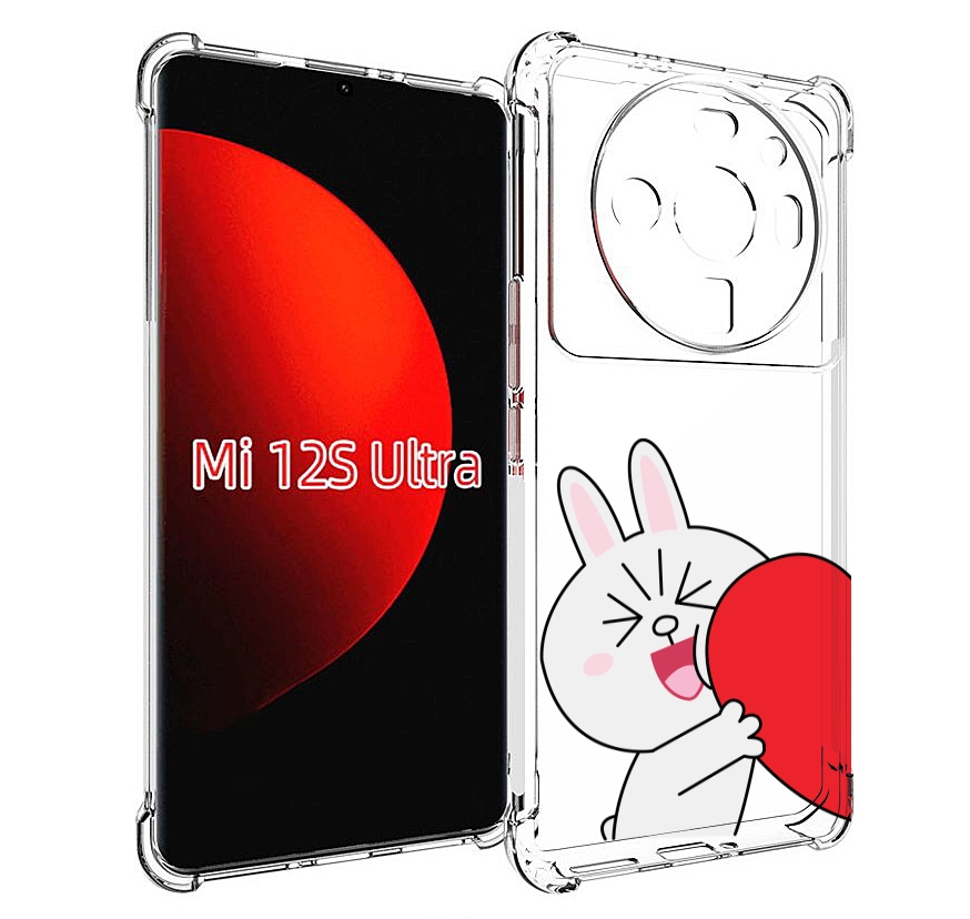 

Чехол MyPads зайчик-с-полуседрцем для Xiaomi 12S Ultra, Прозрачный, Tocco
