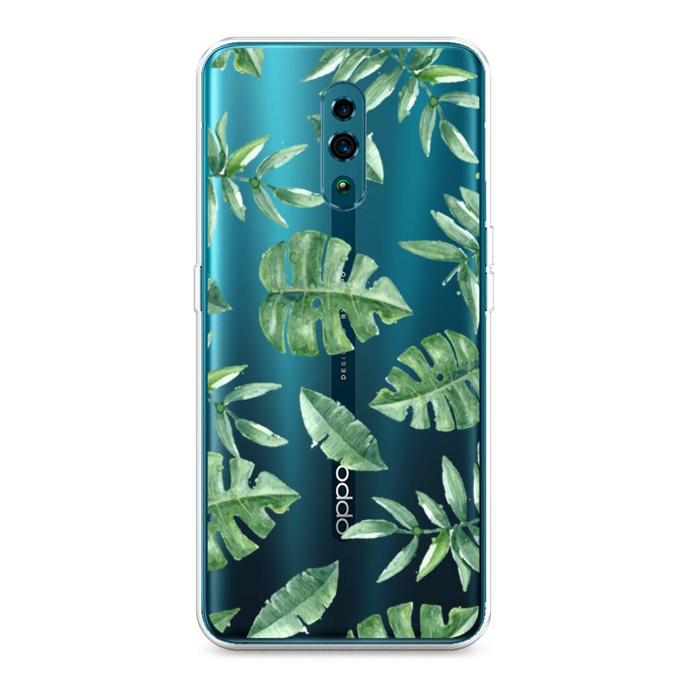 

Чехол Awog на Oppo Reno "Нарисованные пальмовые листья", Разноцветный, 250750-4