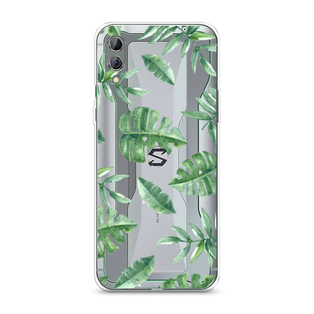 

Чехол Awog на Xiaomi Black Shark 2 "Нарисованные пальмовые листья", Разноцветный, 36350-4