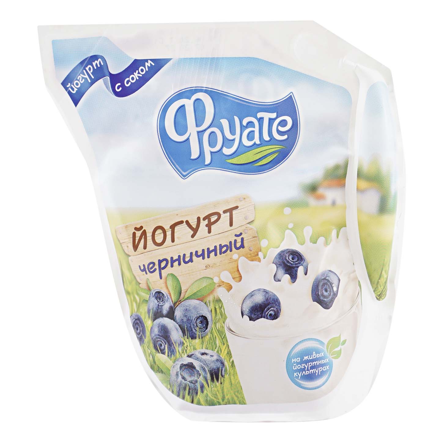 Питьевой йогурт Фруате черника 1,5% 450 г бзмж