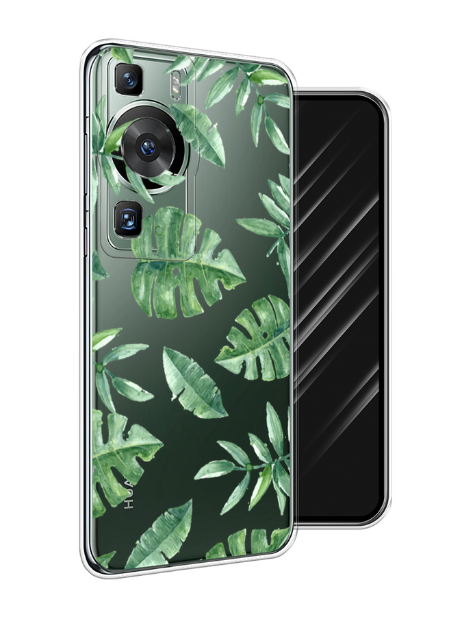 

Чехол Awog на Huawei P60/P60 Pro "Нарисованные пальмовые листья", Зеленый, 6121150-4