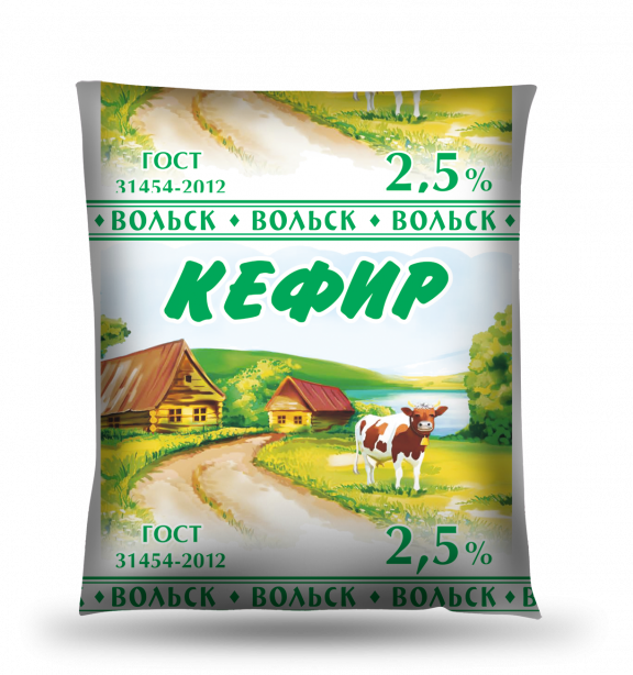 

Кефир Вольск 2,5% бзмж 500 мл