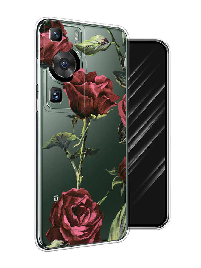 

Чехол Awog на Huawei P60/P60 Pro "Бордовые розы фон", Бордовый, 6121150-8