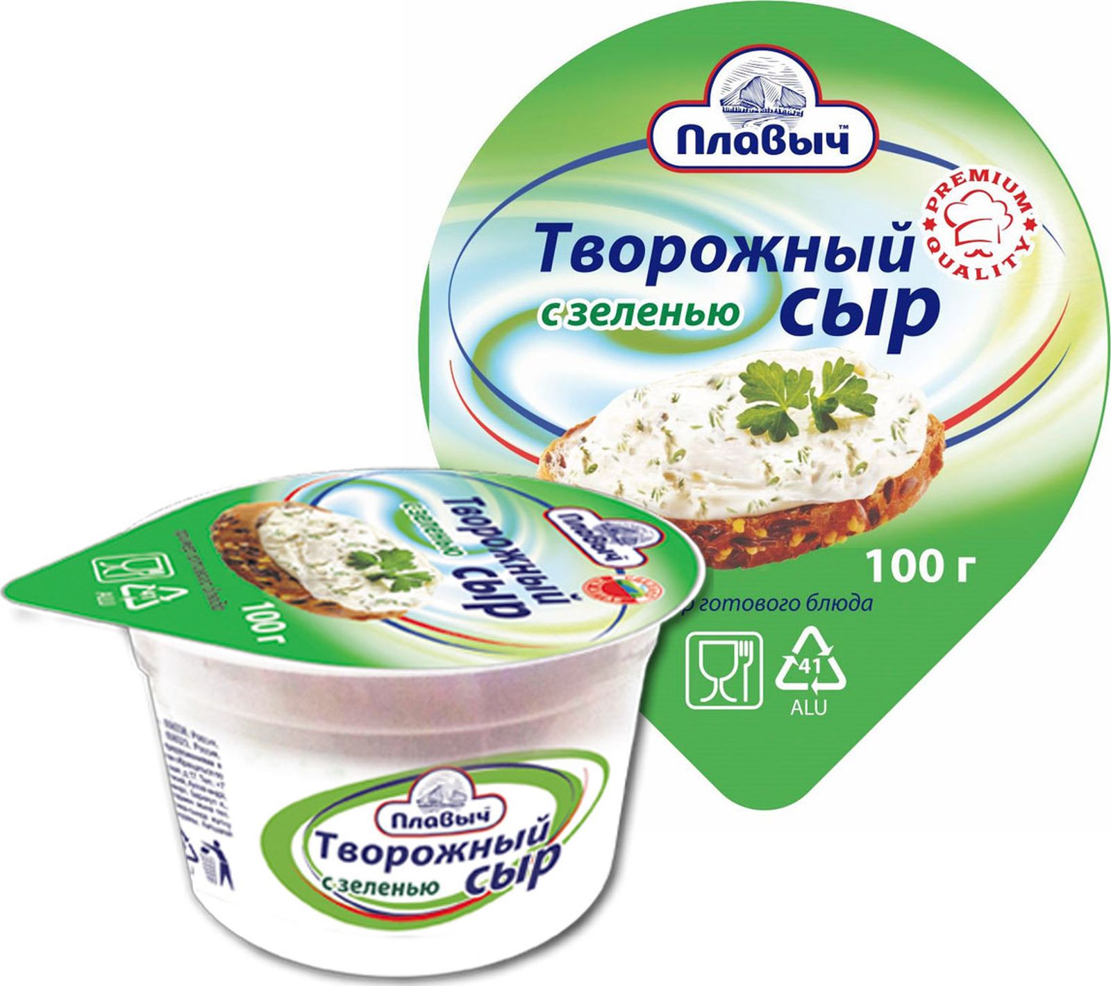 

Творожный сыр Плавыч с зеленью 60% 100 г бзмж