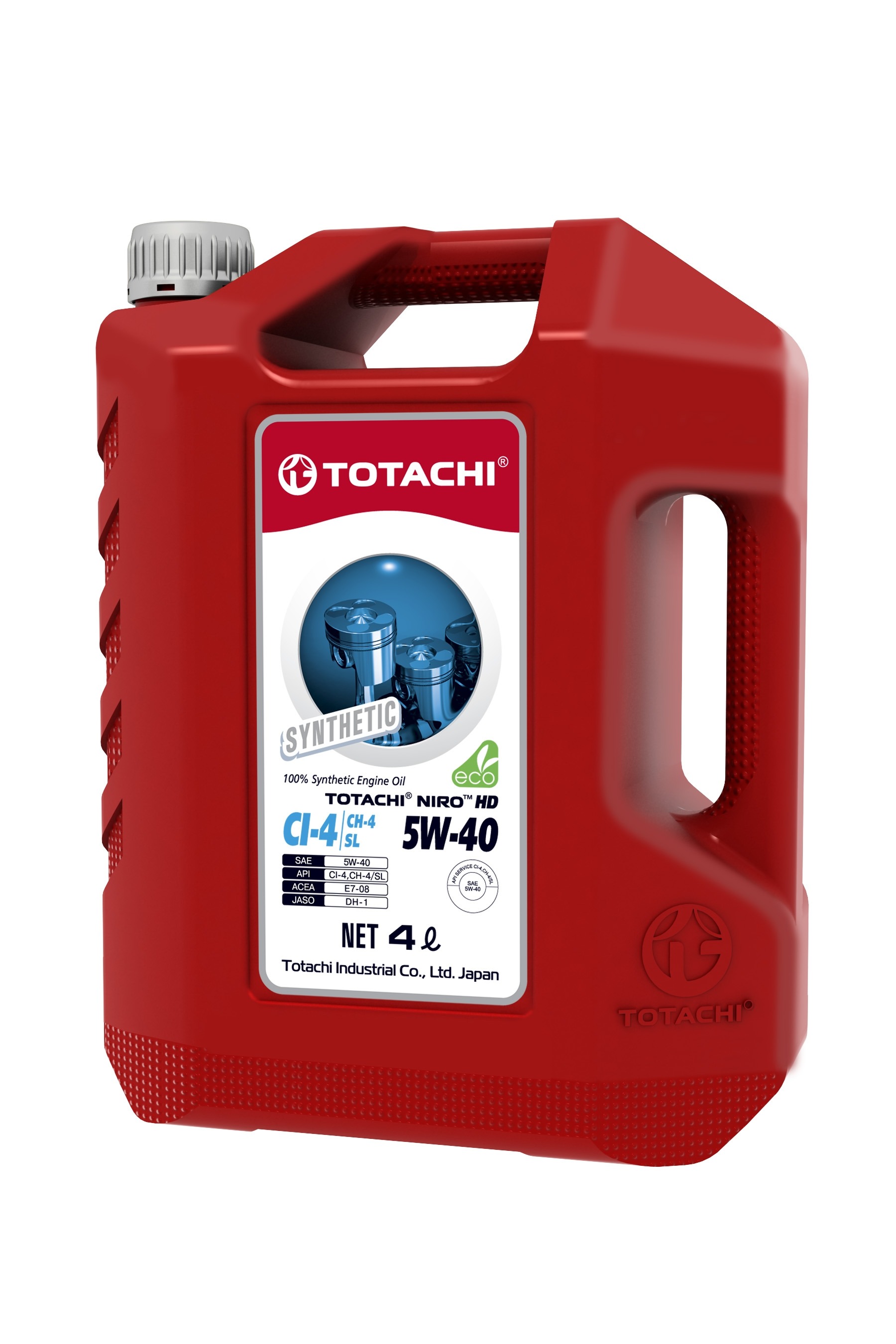 фото Totachi niro hd synthetic 5w40 пласт.(4l)_масло моторн.! синтapi ci-4/sl, acea e7, vds-3,