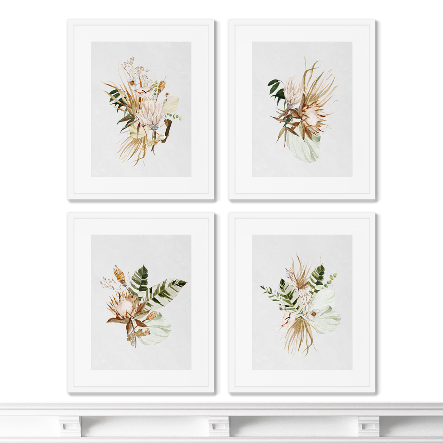 

Репродукции картин в раме 2шт Floral set in pale shades No4 Размер каждой: 42х52см